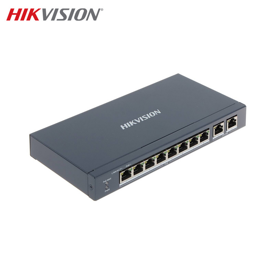 Fast Ethernet Unmanaged HIKVISION POE Switch 8 Port - depan